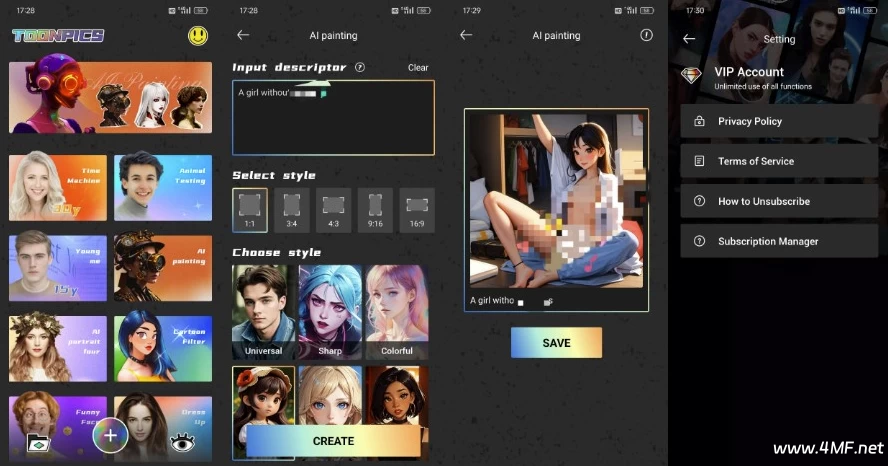 Toonpics v1.6.2 超强AI 无违禁词 解锁永久会员-六美分.NET